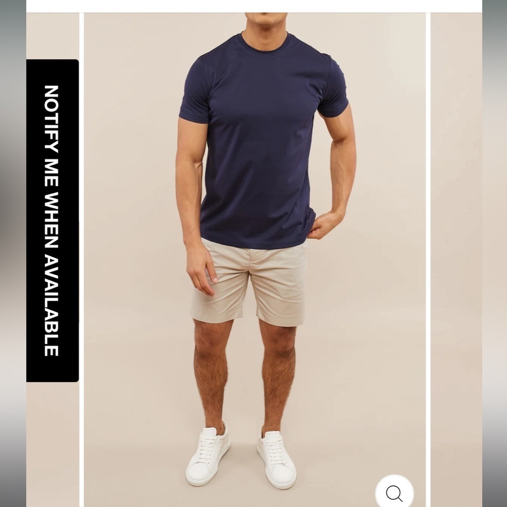 LUXE MERCERISED T-SHIRT - NAVY